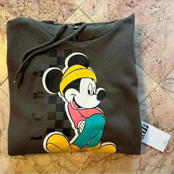 NEFF Disney Mickey Mouse Hip Hop Cool Hoodie Sweatshirt - Medium - Picture 4 of 4